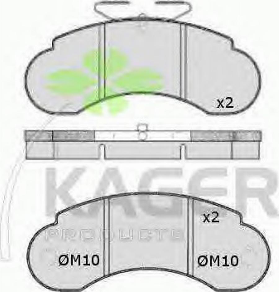 Kager 35-0315 - Komplet Pločica, disk-kočnica www.molydon.hr