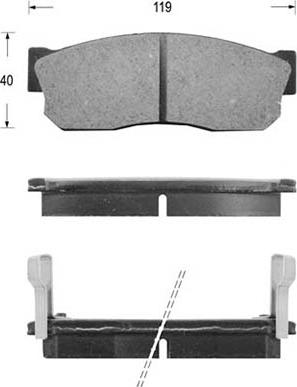 Kaishin D1035 - Komplet Pločica, disk-kočnica www.molydon.hr