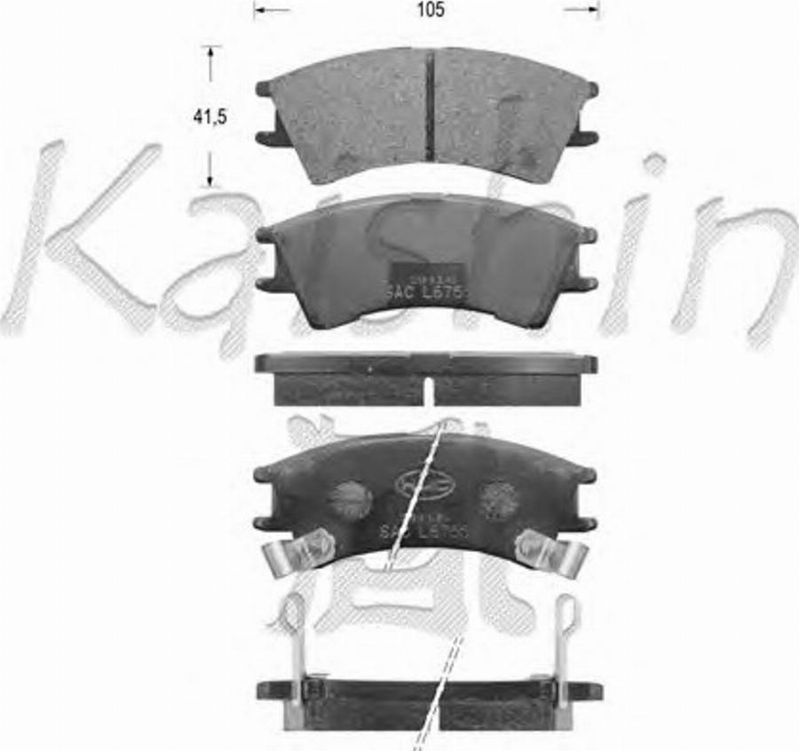 Kaishin D11109 - Komplet Pločica, disk-kočnica www.molydon.hr