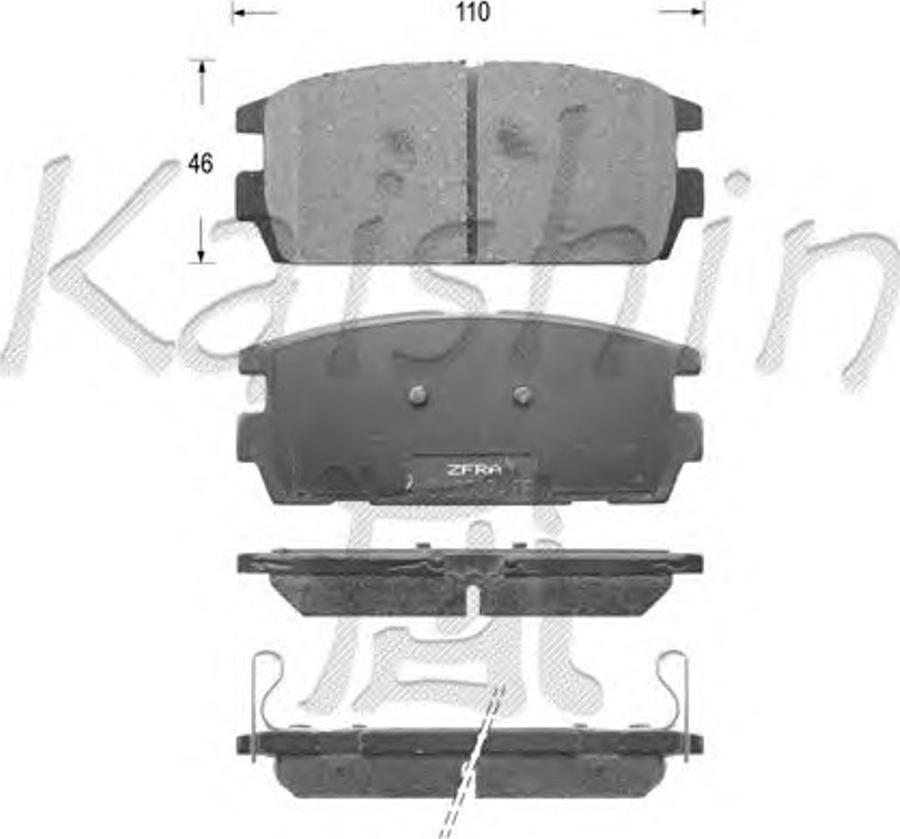 Kaishin D11139 - Komplet Pločica, disk-kočnica www.molydon.hr