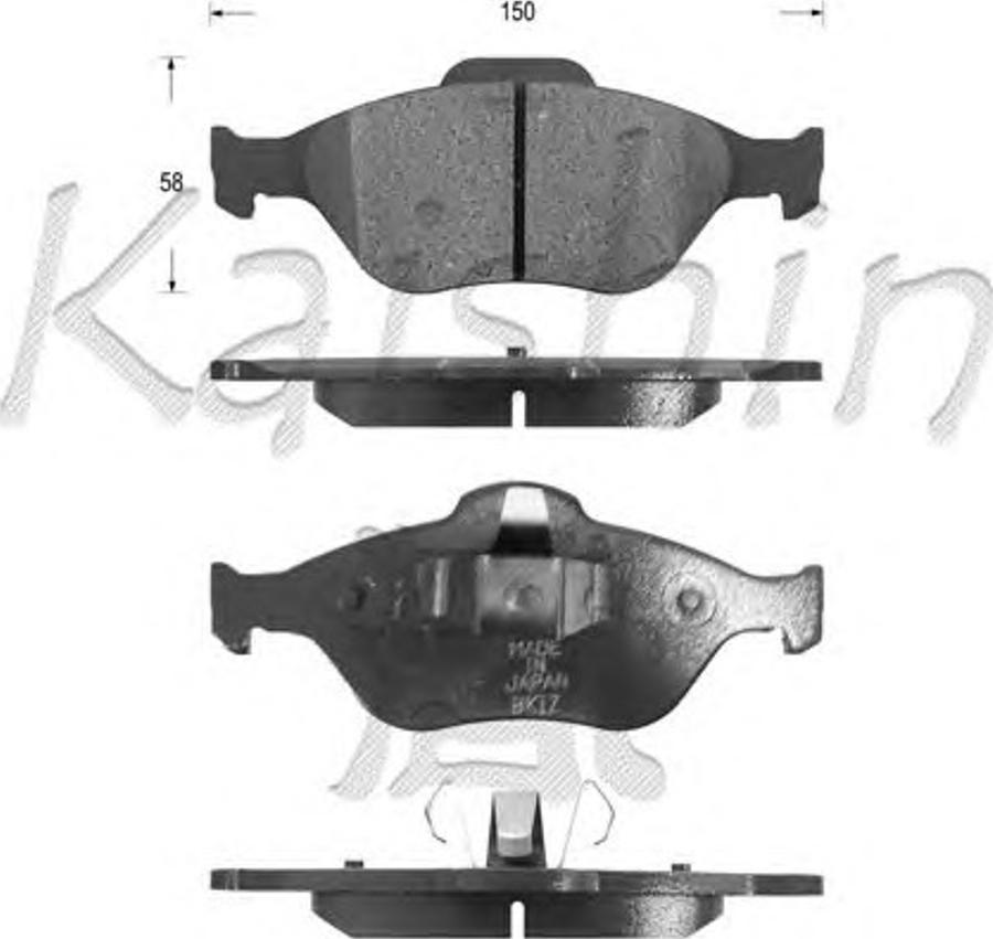 Kaishin D3120 - Komplet Pločica, disk-kočnica www.molydon.hr