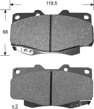 Kaishin D2215 - Komplet Pločica, disk-kočnica www.molydon.hr