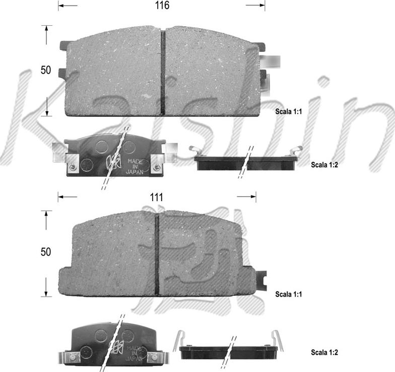 Kaishin FK4006 - Komplet Pločica, disk-kočnica www.molydon.hr