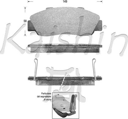 Kaishin FK5060 - Komplet Pločica, disk-kočnica www.molydon.hr