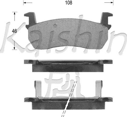 Kaishin FK1055 - Komplet Pločica, disk-kočnica www.molydon.hr