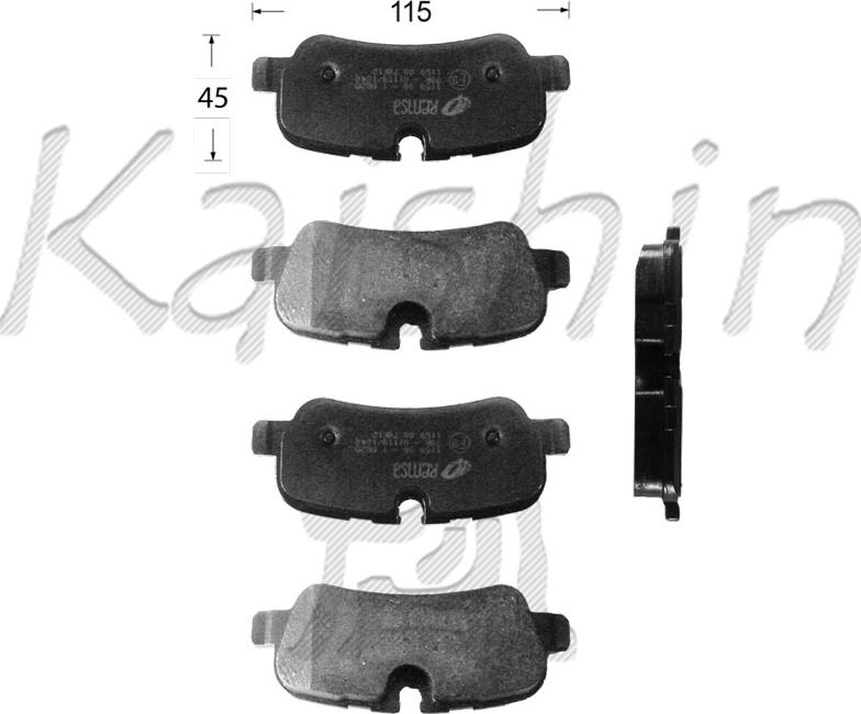 Kaishin FK10169 - Komplet Pločica, disk-kočnica www.molydon.hr