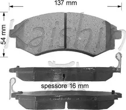 Kaishin FK11095 - Komplet Pločica, disk-kočnica www.molydon.hr