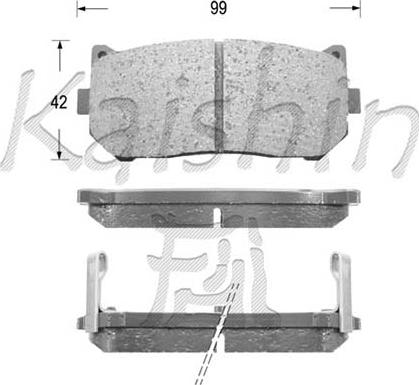 Kaishin FK11151 - Komplet Pločica, disk-kočnica www.molydon.hr