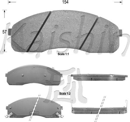 Kaishin FK11166 - Komplet Pločica, disk-kočnica www.molydon.hr