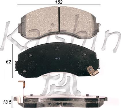 Kaishin FK11204 - Komplet Pločica, disk-kočnica www.molydon.hr