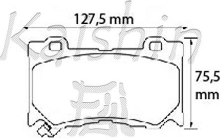 Kaishin FK1282 - Komplet Pločica, disk-kočnica www.molydon.hr