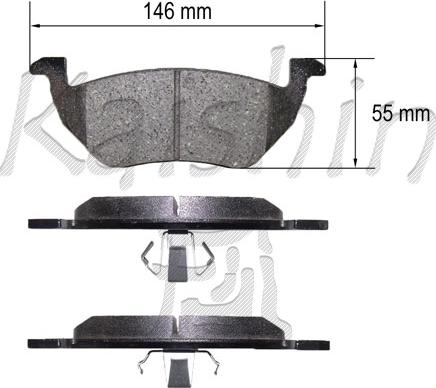 Kaishin FK3151 - Komplet Pločica, disk-kočnica www.molydon.hr