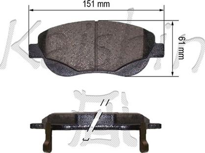 Kaishin FK2293 - Komplet Pločica, disk-kočnica www.molydon.hr