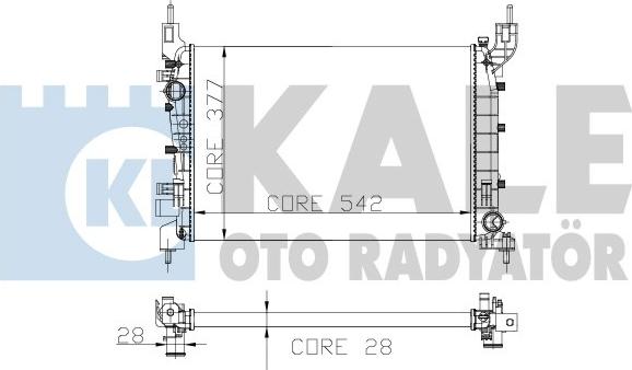 KALE OTO RADYATÖR 196200 - Hladnjak, hladjenje motora www.molydon.hr