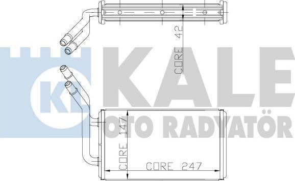 KALE OTO RADYATÖR 149800 - Izmjenjivač topline, grijanje unutrasnjeg prostora www.molydon.hr