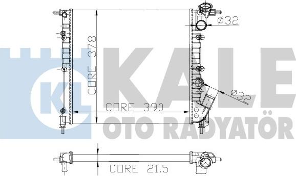 KALE OTO RADYATÖR 146900 - Hladnjak, hladjenje motora www.molydon.hr