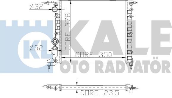 KALE OTO RADYATÖR 146700 - Hladnjak, hladjenje motora www.molydon.hr