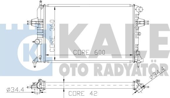 KALE OTO RADYATÖR 141000 - Hladnjak, hladjenje motora www.molydon.hr