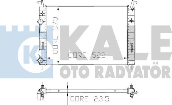 KALE OTO RADYATÖR 142900 - Hladnjak, hladjenje motora www.molydon.hr