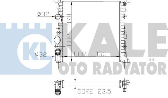 KALE OTO RADYATÖR 159500 - Hladnjak, hladjenje motora www.molydon.hr