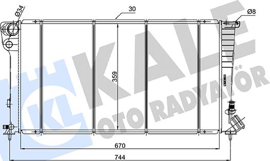 KALE OTO RADYATÖR 154200 - Hladnjak, hladjenje motora www.molydon.hr