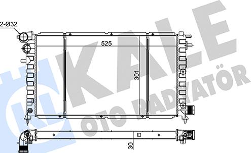 KALE OTO RADYATÖR 155900 - Hladnjak, hladjenje motora www.molydon.hr