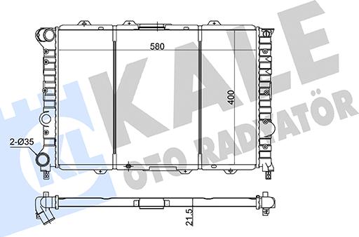 KALE OTO RADYATÖR 157600 - Hladnjak, hladjenje motora www.molydon.hr