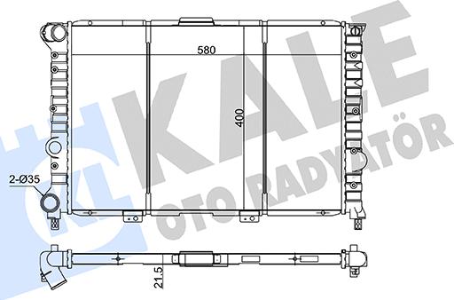 KALE OTO RADYATÖR 157800 - Hladnjak, hladjenje motora www.molydon.hr
