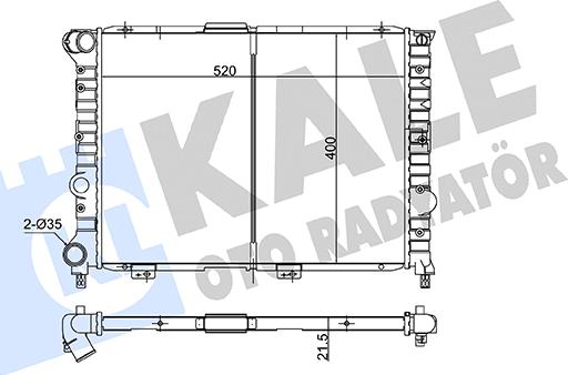 KALE OTO RADYATÖR 157700 - Hladnjak, hladjenje motora www.molydon.hr
