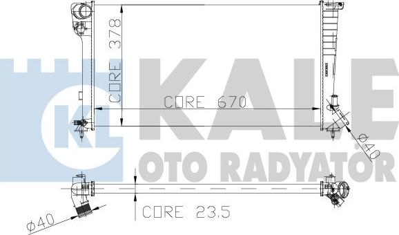 KALE OTO RADYATÖR 160900 - Hladnjak, hladjenje motora www.molydon.hr