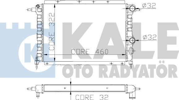 KALE OTO RADYATÖR 162500 - Hladnjak, hladjenje motora www.molydon.hr