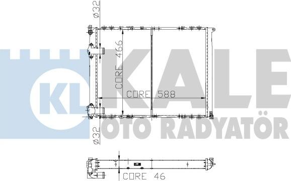 KALE OTO RADYATÖR 162000 - Hladnjak, hladjenje motora www.molydon.hr