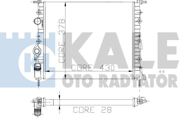 KALE OTO RADYATÖR 109300 - Hladnjak, hladjenje motora www.molydon.hr