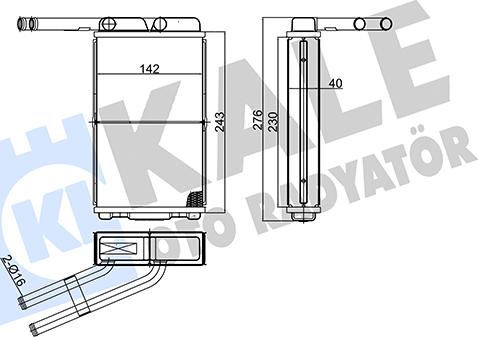 KALE OTO RADYATÖR 104200 - Izmjenjivač topline, grijanje unutrasnjeg prostora www.molydon.hr