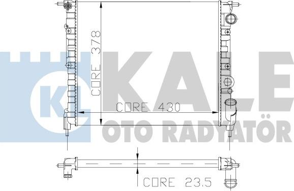 KALE OTO RADYATÖR 108000 - Hladnjak, hladjenje motora www.molydon.hr