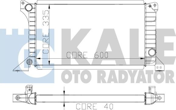 KALE OTO RADYATÖR 103100 - Hladnjak, hladjenje motora www.molydon.hr