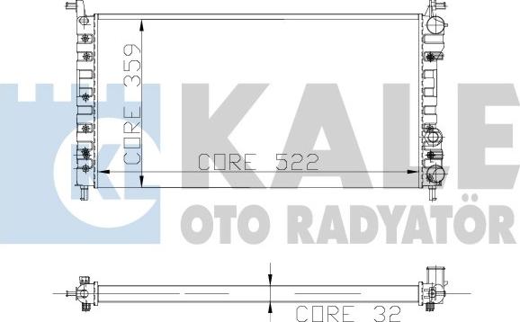 KALE OTO RADYATÖR 102400 - Hladnjak, hladjenje motora www.molydon.hr