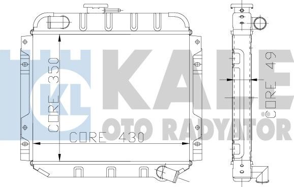 KALE OTO RADYATÖR 102800 - Hladnjak, hladjenje motora www.molydon.hr