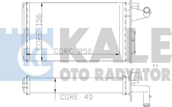 KALE OTO RADYATÖR 116600 - Izmjenjivač topline, grijanje unutrasnjeg prostora www.molydon.hr