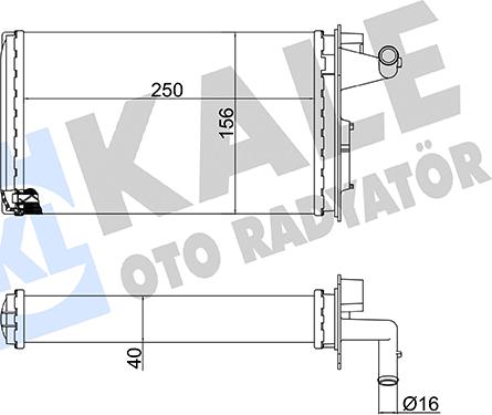 KALE OTO RADYATÖR 116700 - Izmjenjivač topline, grijanje unutrasnjeg prostora www.molydon.hr