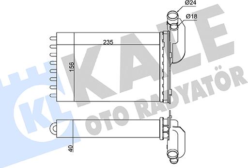 KALE OTO RADYATÖR 110098 - Izmjenjivač topline, grijanje unutrasnjeg prostora www.molydon.hr