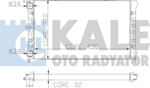 KALE OTO RADYATÖR 139500 - Hladnjak, hladjenje motora www.molydon.hr