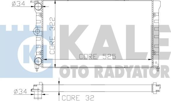 KALE OTO RADYATÖR 139200 - Hladnjak, hladjenje motora www.molydon.hr