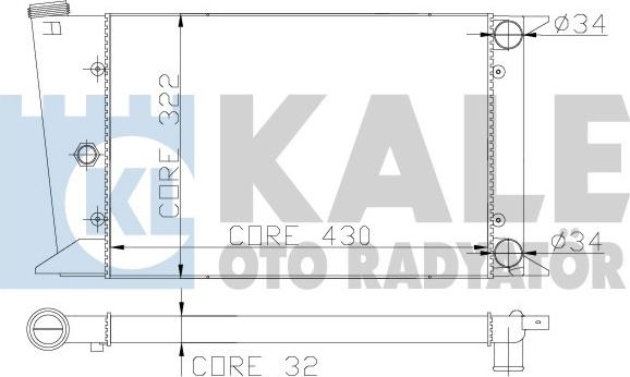 KALE OTO RADYATÖR 138900 - Hladnjak, hladjenje motora www.molydon.hr