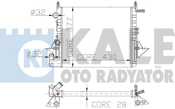 KALE OTO RADYATÖR 137400 - Hladnjak, hladjenje motora www.molydon.hr