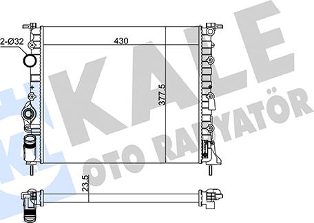 KALE OTO RADYATÖR 125800 - Hladnjak, hladjenje motora www.molydon.hr