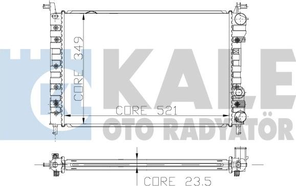 KALE OTO RADYATÖR 120500 - Hladnjak, hladjenje motora www.molydon.hr