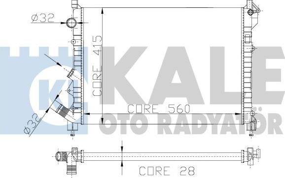 KALE OTO RADYATÖR 127000 - Hladnjak, hladjenje motora www.molydon.hr