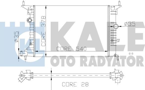 KALE OTO RADYATÖR 177200 - Hladnjak, hladjenje motora www.molydon.hr