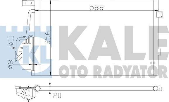 KALE OTO RADYATÖR 393700 - Kondenzator, klima-Uređaj www.molydon.hr